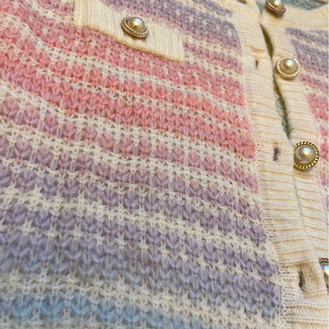 Coco pastel rainbow cardigan