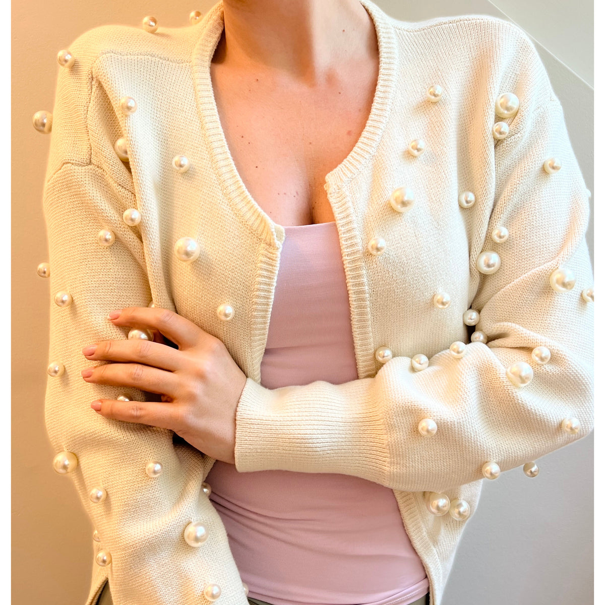 Perla pearl cardigan | Self-same