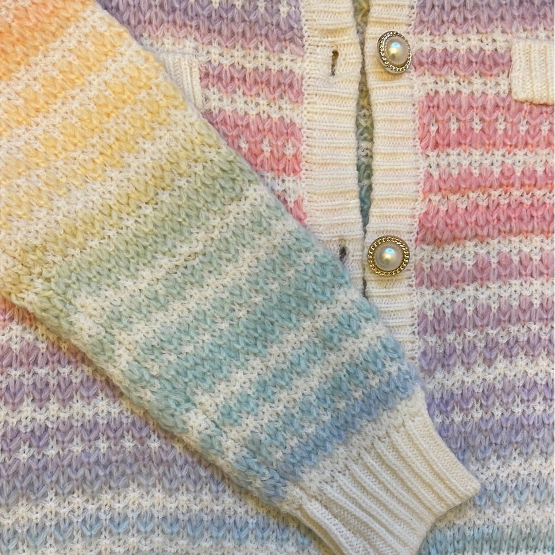 Coco pastel rainbow cardigan(FREE EXPRESS DELIVERY)