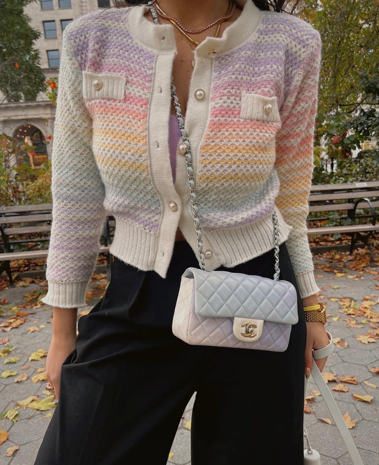 Coco pastel rainbow cardigan(FREE EXPRESS DELIVERY)