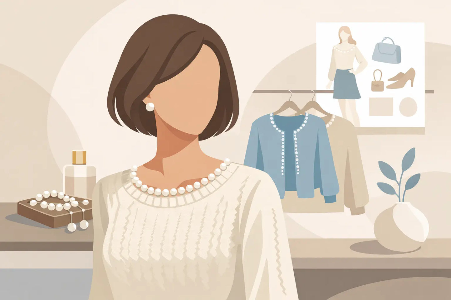 How to Style Pearl Trim Knitwear Well
