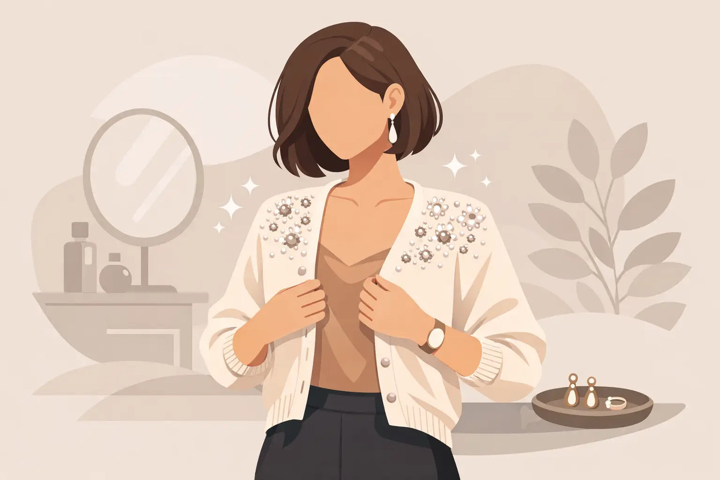 How to Wear an Embellished Cardigan