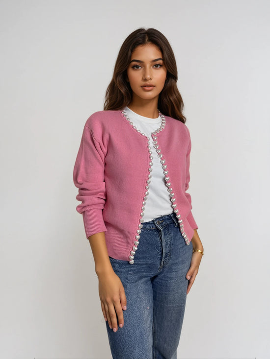 Valentine cardigan in rose