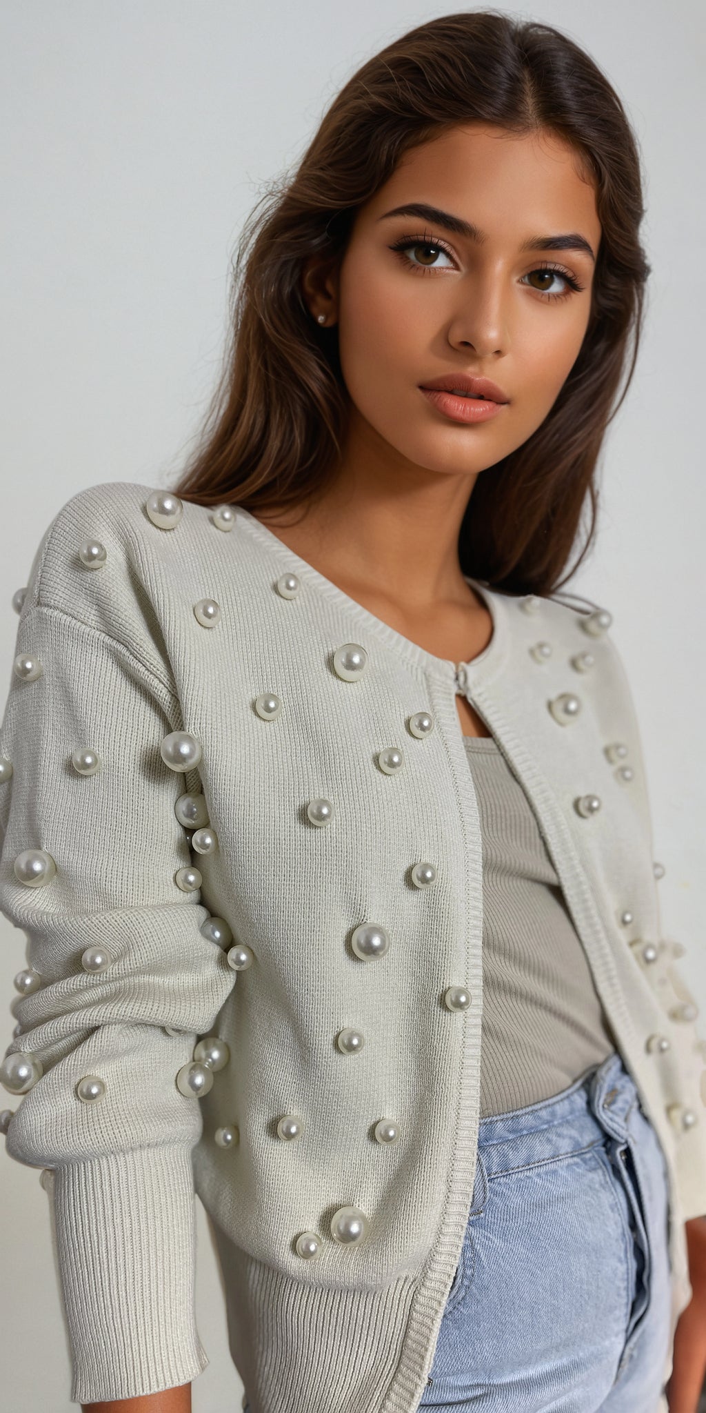 Perla pearl cardigan