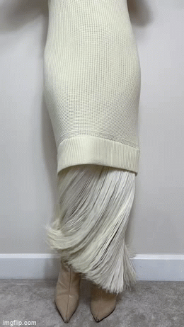 Load image into Gallery viewer, Simone fringe dress- Cream

