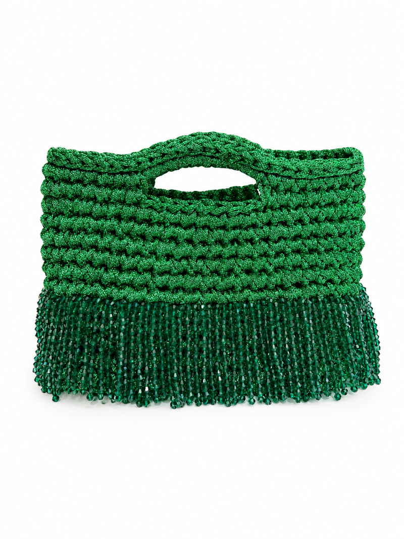 The etta beaded bag-Emerald Green