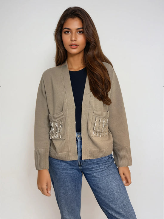 Mabel crystal drop cardigan