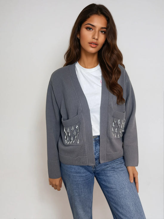 Mabel crystal drop cardigan