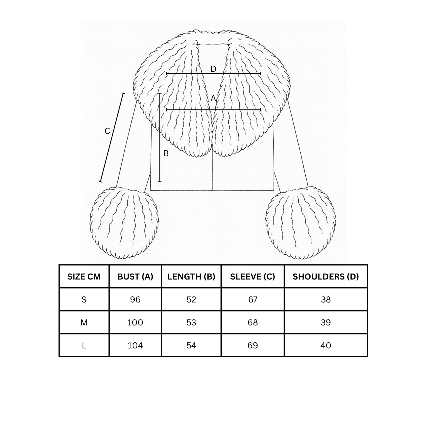 Odette Mongolian fur jacket-Black