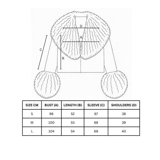 Odette Mongolian fur jacket-Black