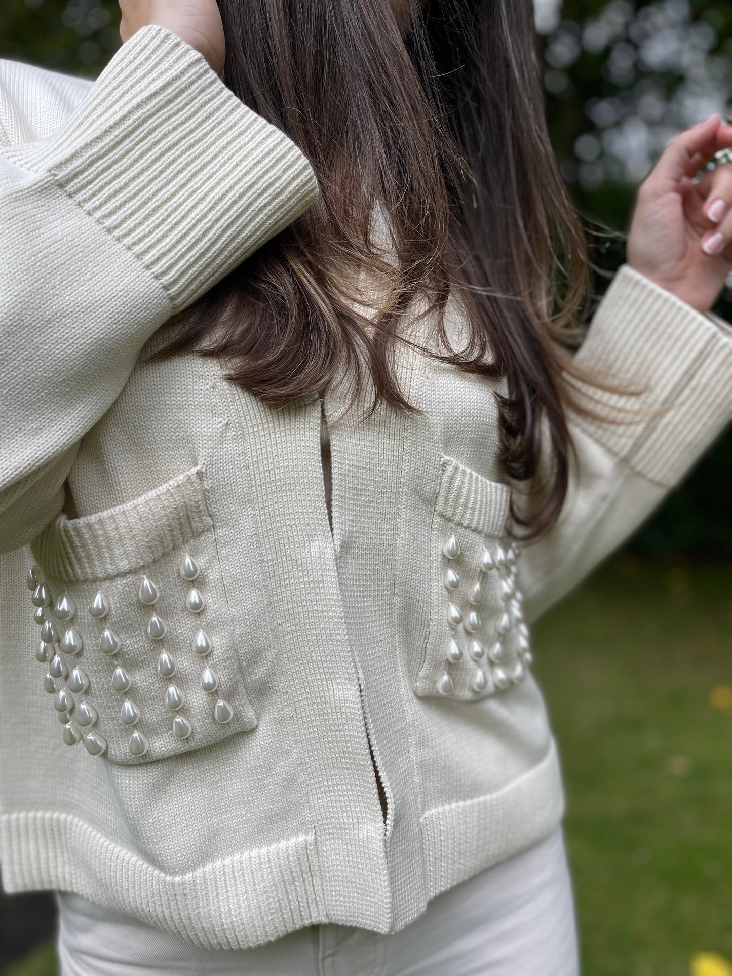 Pearl khaite cardigan cream