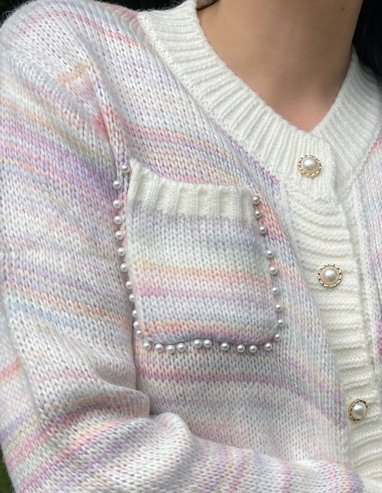 Vita rainbow pearl cardigan