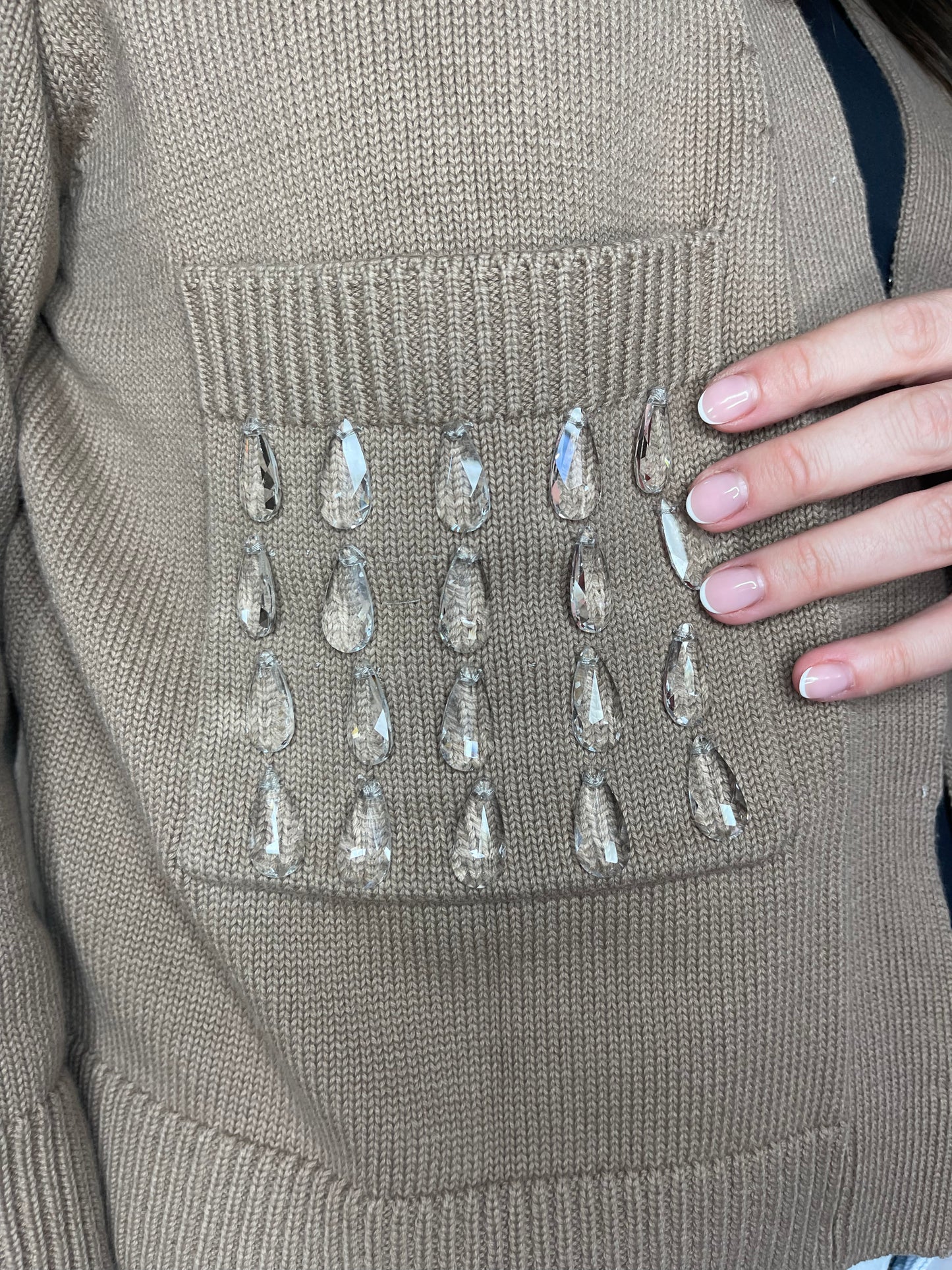 Mabel crystal drop cardigan