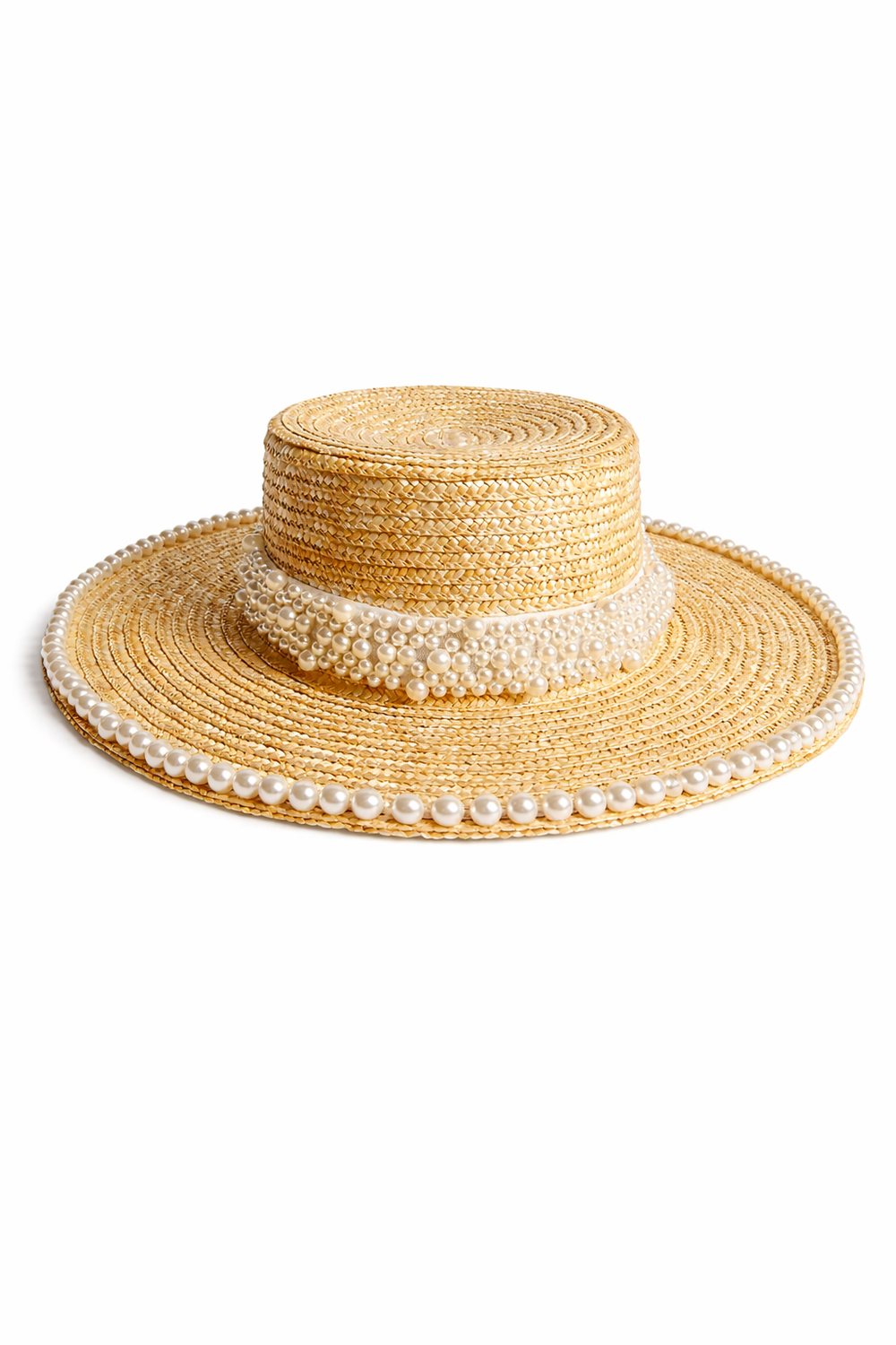 Petra | Pearl Embellished Resort Straw Hat
