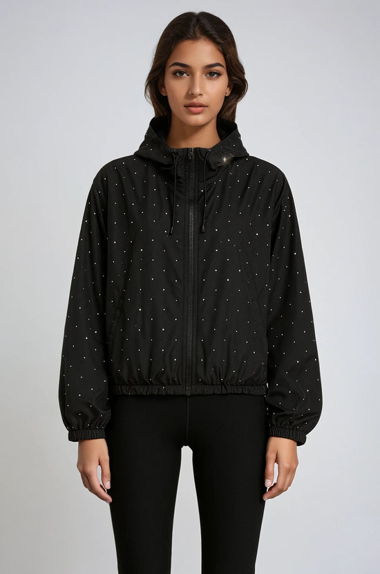 Tali Windbreaker jacket-Black