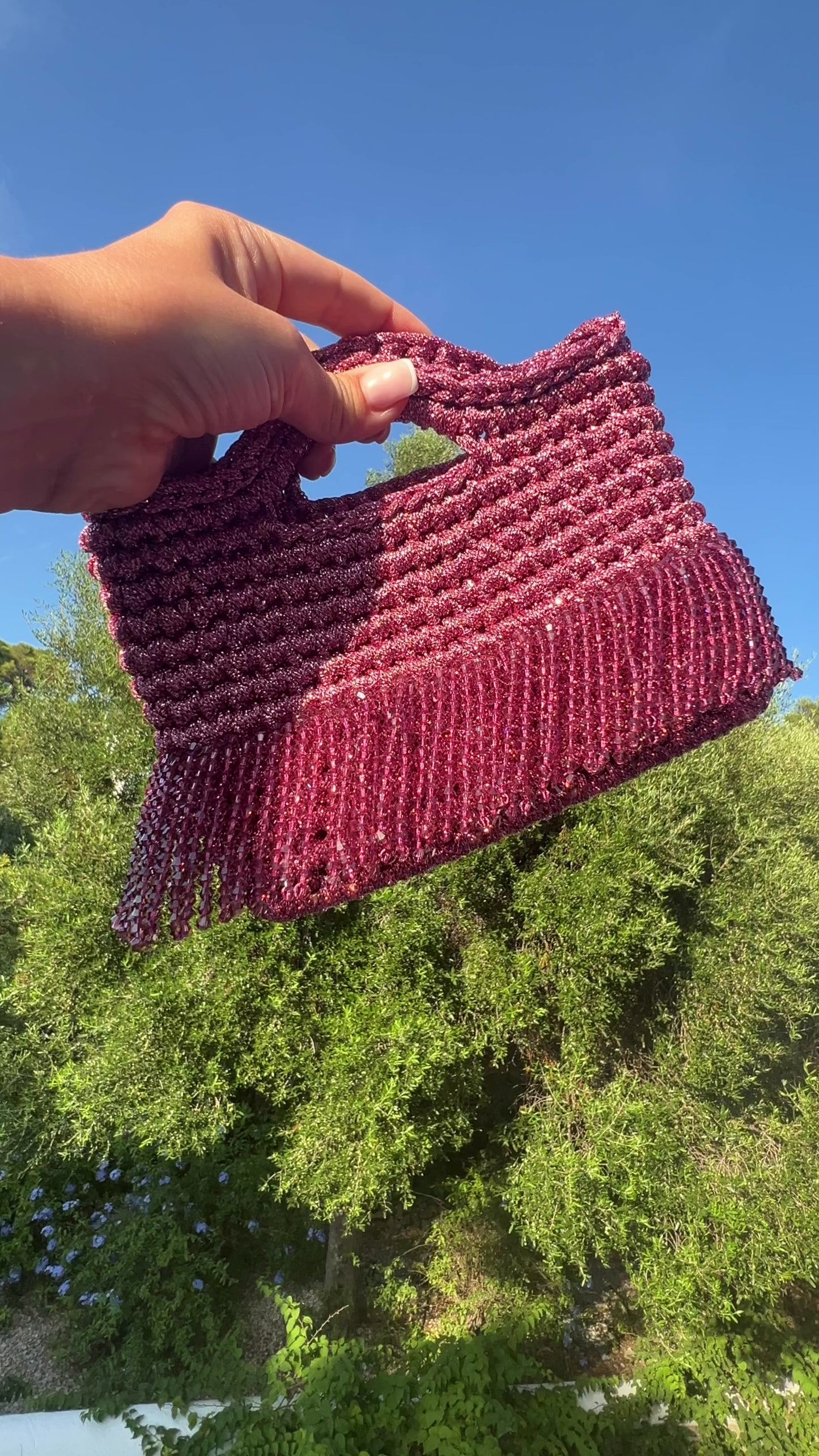 The Etta beaded bag-Pink
