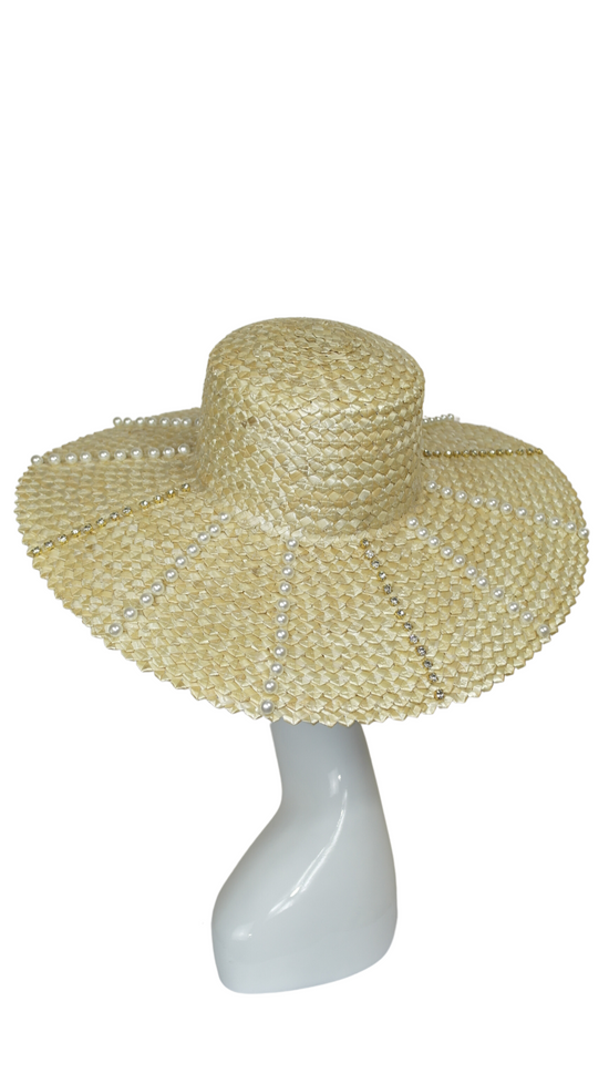Load image into Gallery viewer, Bardot embellished hat
